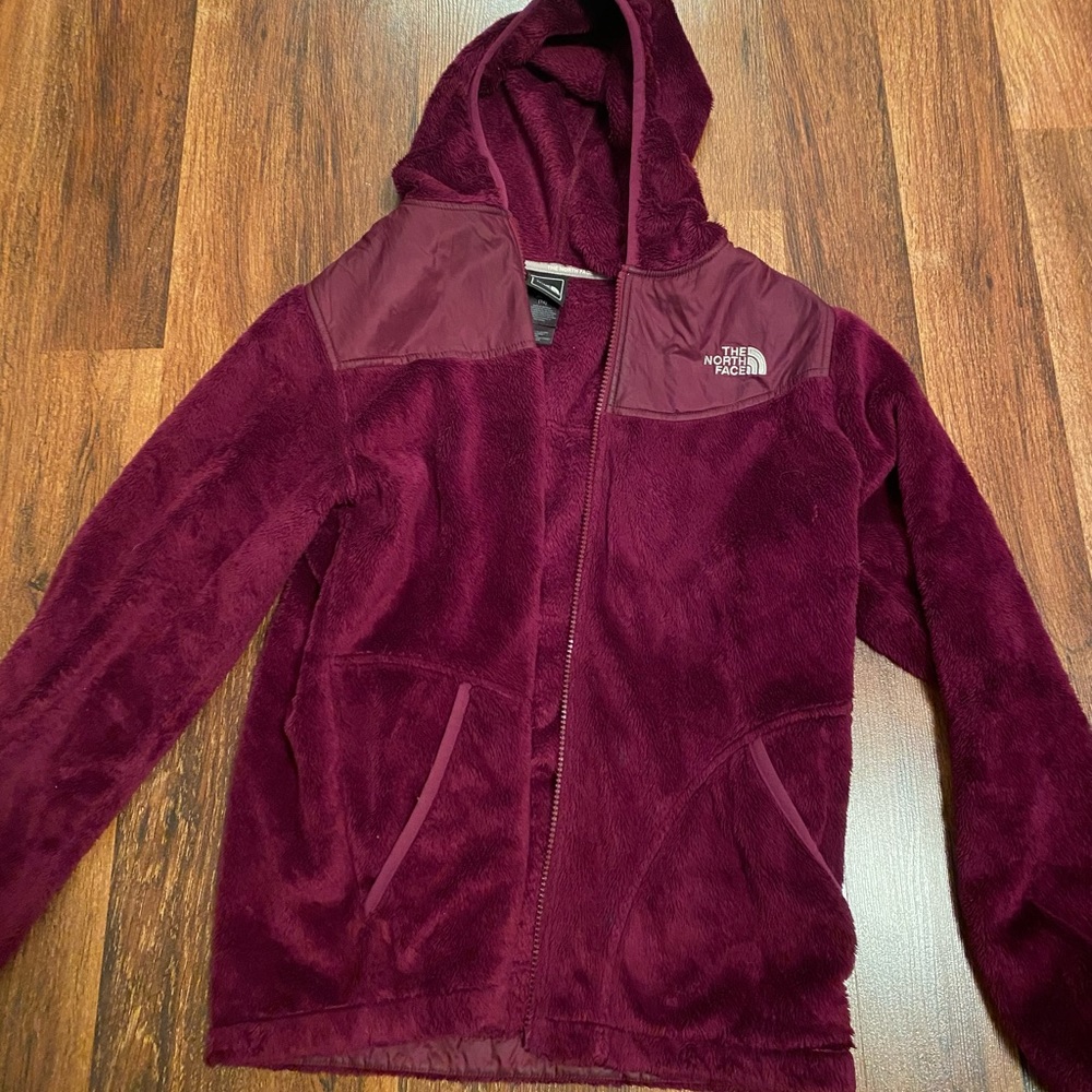 Youth XL purple fuzzy north face